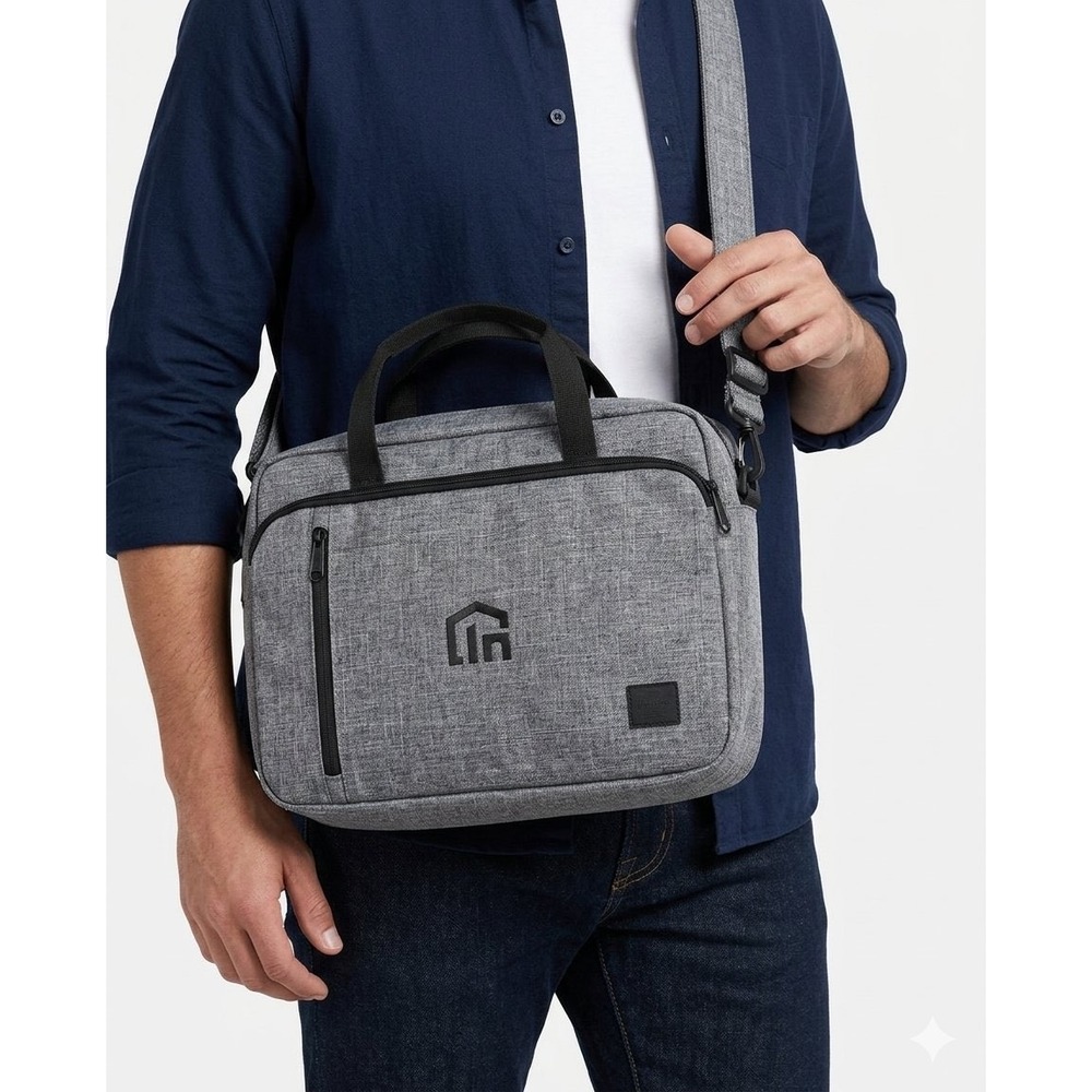 Herschel Supply Co Tech Gibson 18L Messenger Bag Grey Laptop Briefcase NWT